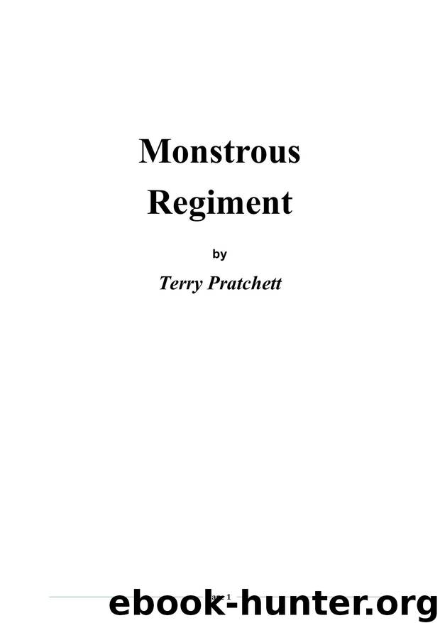 Pratchett, Terry - Discworld 30 - Monstrous Regiment by Pratchett Terry