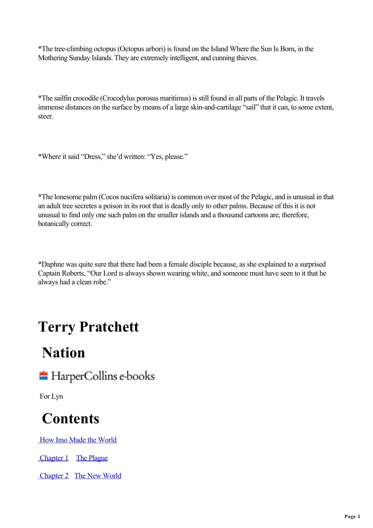 Pratchett, Terry - Nation by Pratchett Terry