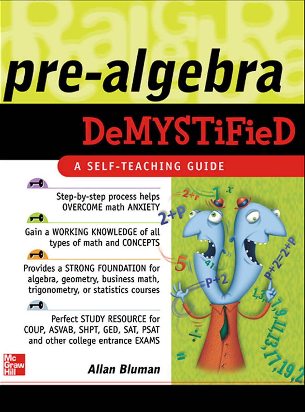 Pre-Algebra Demystified by Allan Bluman