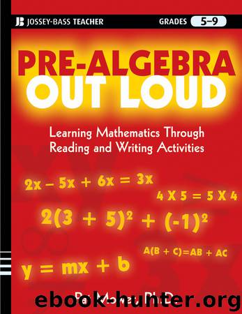 Pre-Algebra Out Loud by Mower Pat;