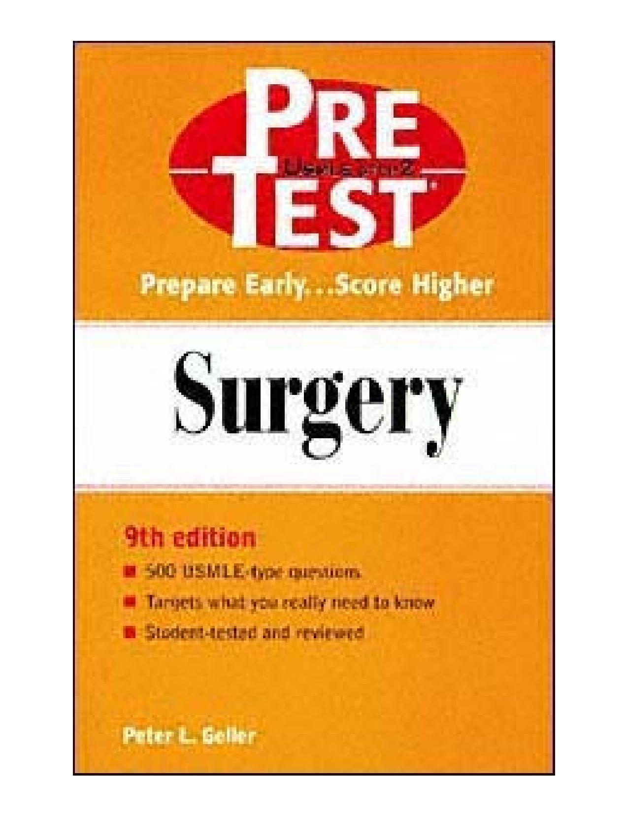 Pre-test Self-assessment and Review: Surgery by Thomas C. King etc