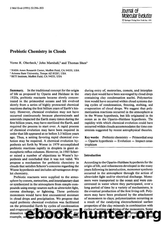 Prebiotic chemistry in clouds by Unknown