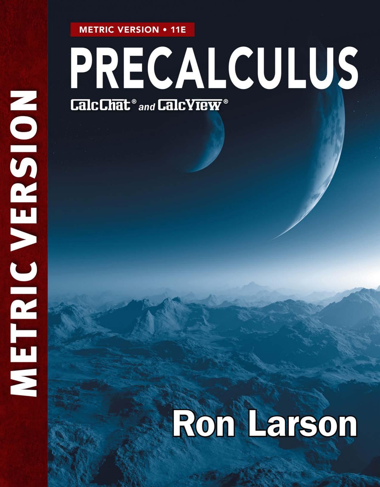 Precalculus Metric Version by Ron Larson