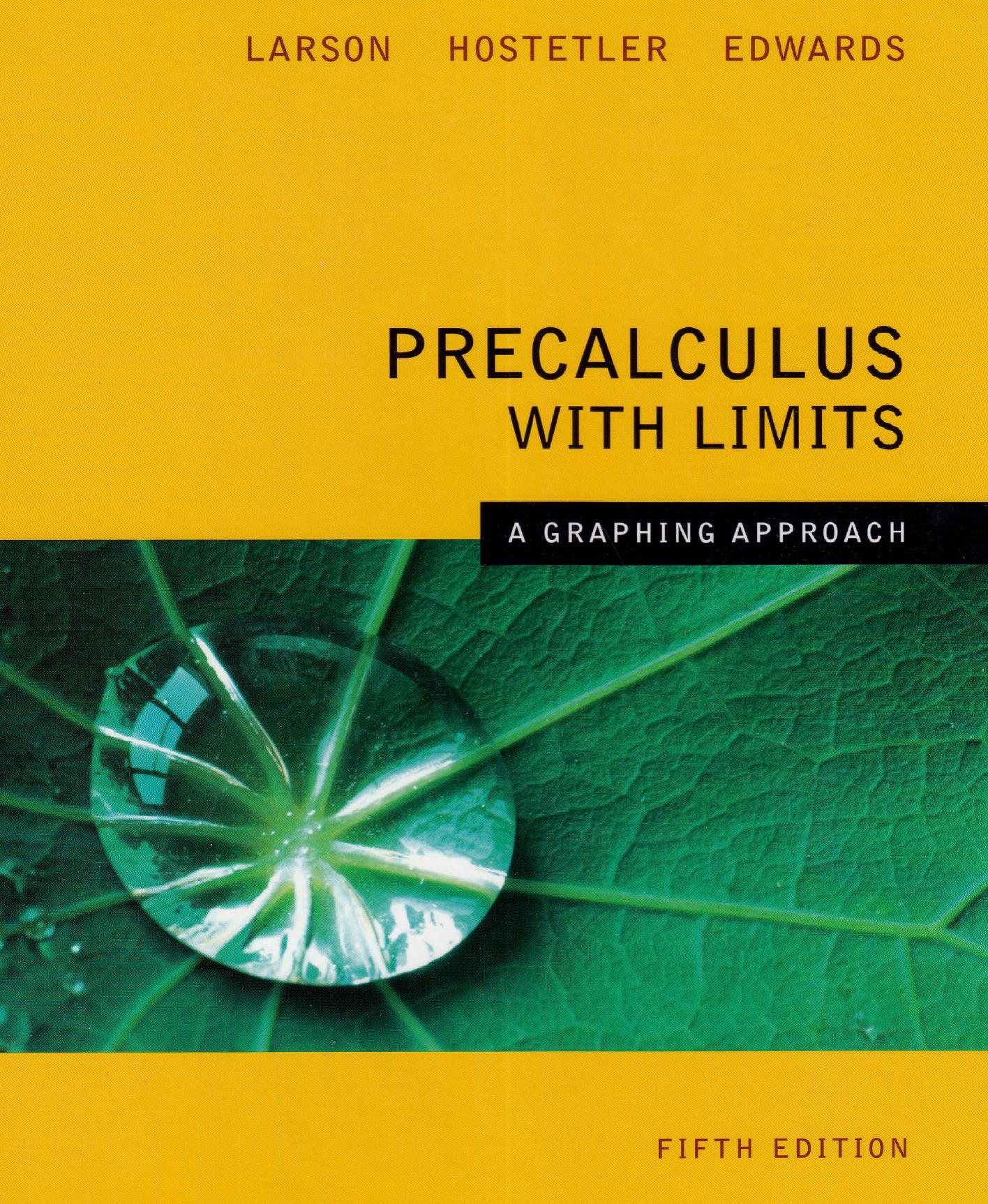 Precalculus with Limits: A Graphing Approach by Ron Larson et al