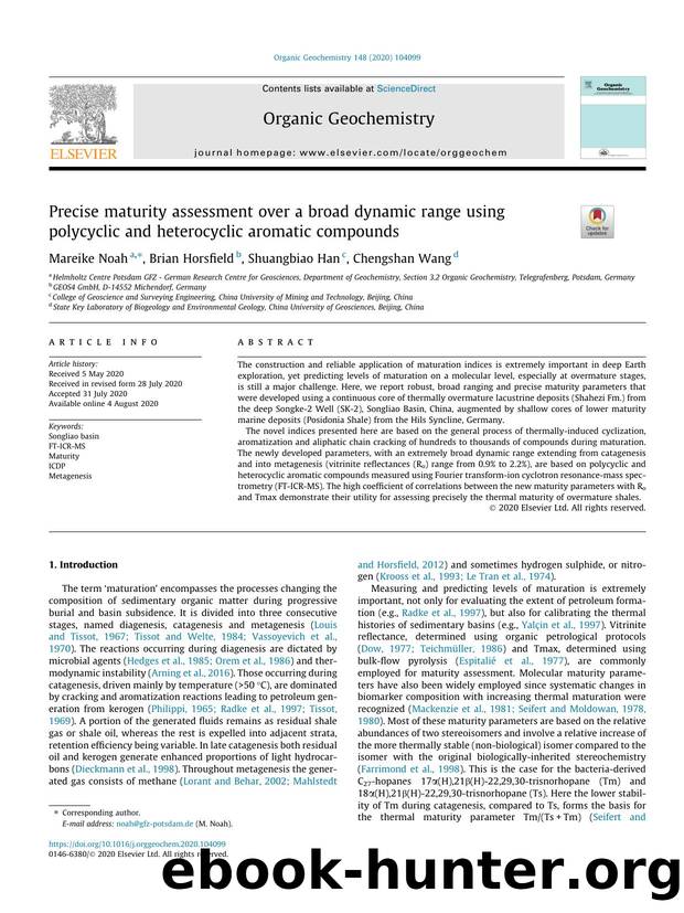 Precise maturity assessment over a broad dynamic range using polycyclic and heterocyclic aromatic compounds by Mareike Noah & Brian Horsfield & Shuangbiao Han & Chengshan Wang