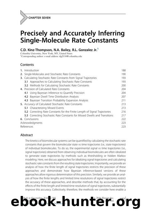 Precisely and Accurately Inferring Single-Molecule Rate Constants by C.D. Kinz-Thompson & N.A. Bailey & R.L. GonzalezJr