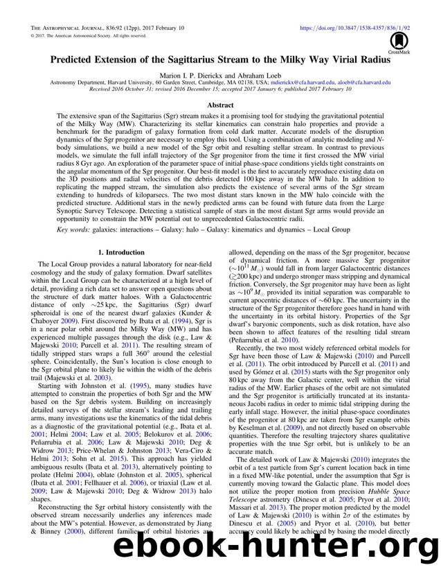 Predicted Extension of the Sagittarius Stream to the Milky Way Virial Radius by Marion I. P. Dierickx & Abraham Loeb