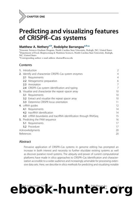 Predicting and visualizing features of CRISPR-Cas systems by Matthew A. Nethery & Rodolphe Barrangou