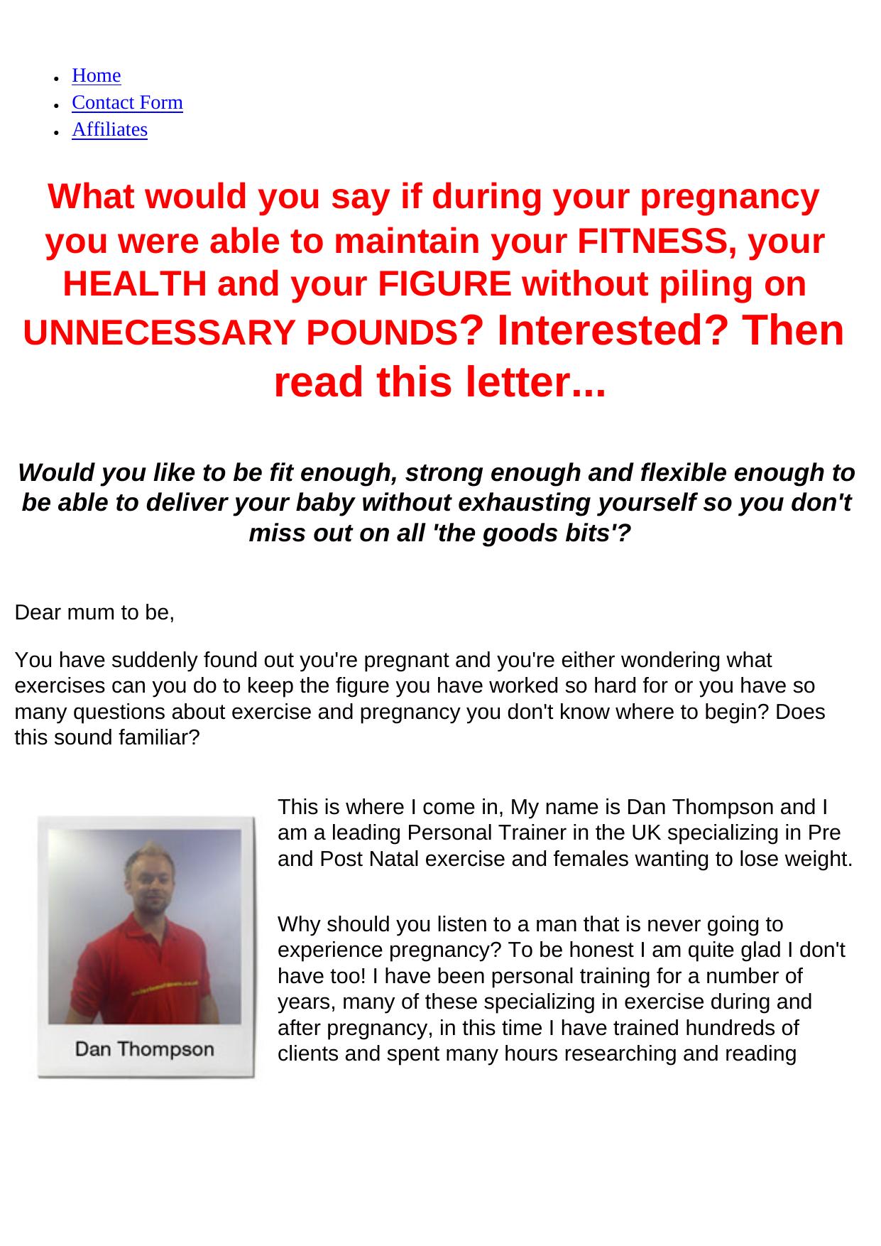 Pregnancy Exercise Plan. by Best of Kuszter's Collection