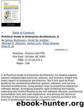 Prentice Hall PTR : Practical Guide to Enterprise Architecture, A by By