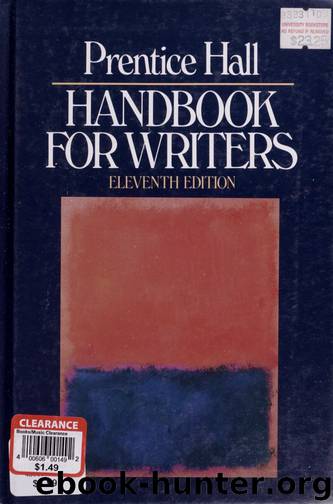 Prentice Hall handbook for writers by unknow