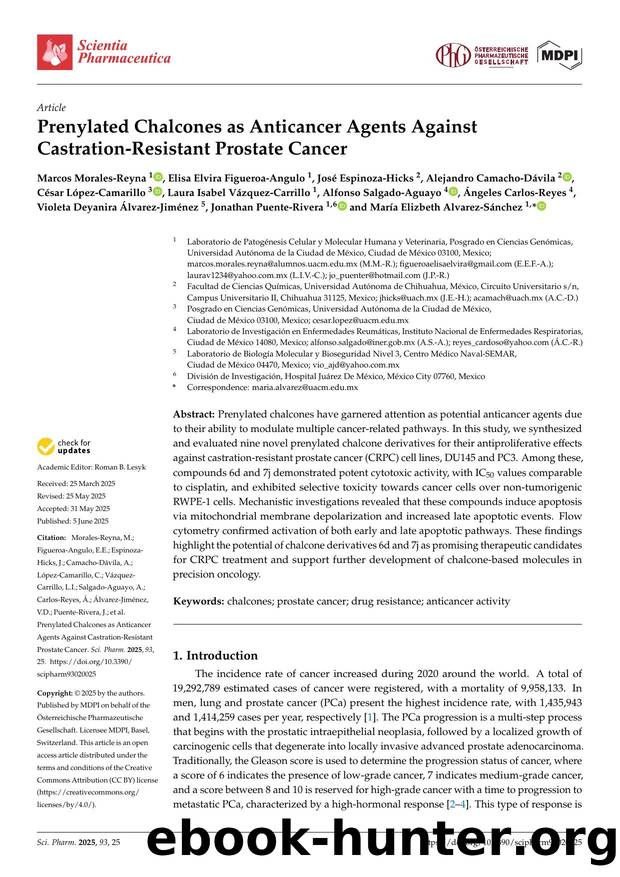 Prenylated Chalcones as Anticancer Agents Against Castration-Resistant Prostate Cancer by unknow