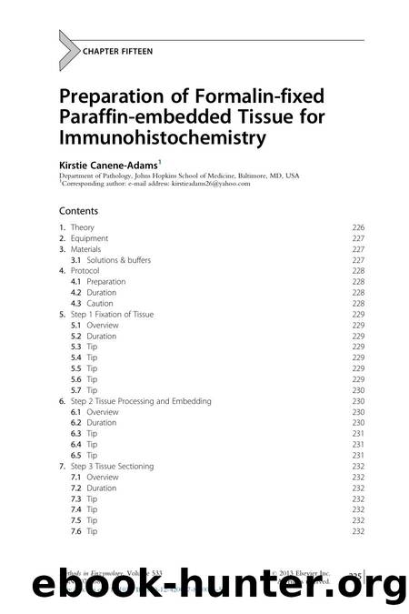 Preparation of Formalin-fixed Paraffin-embedded Tissue for Immunohistochemistry by Kirstie Canene-Adams