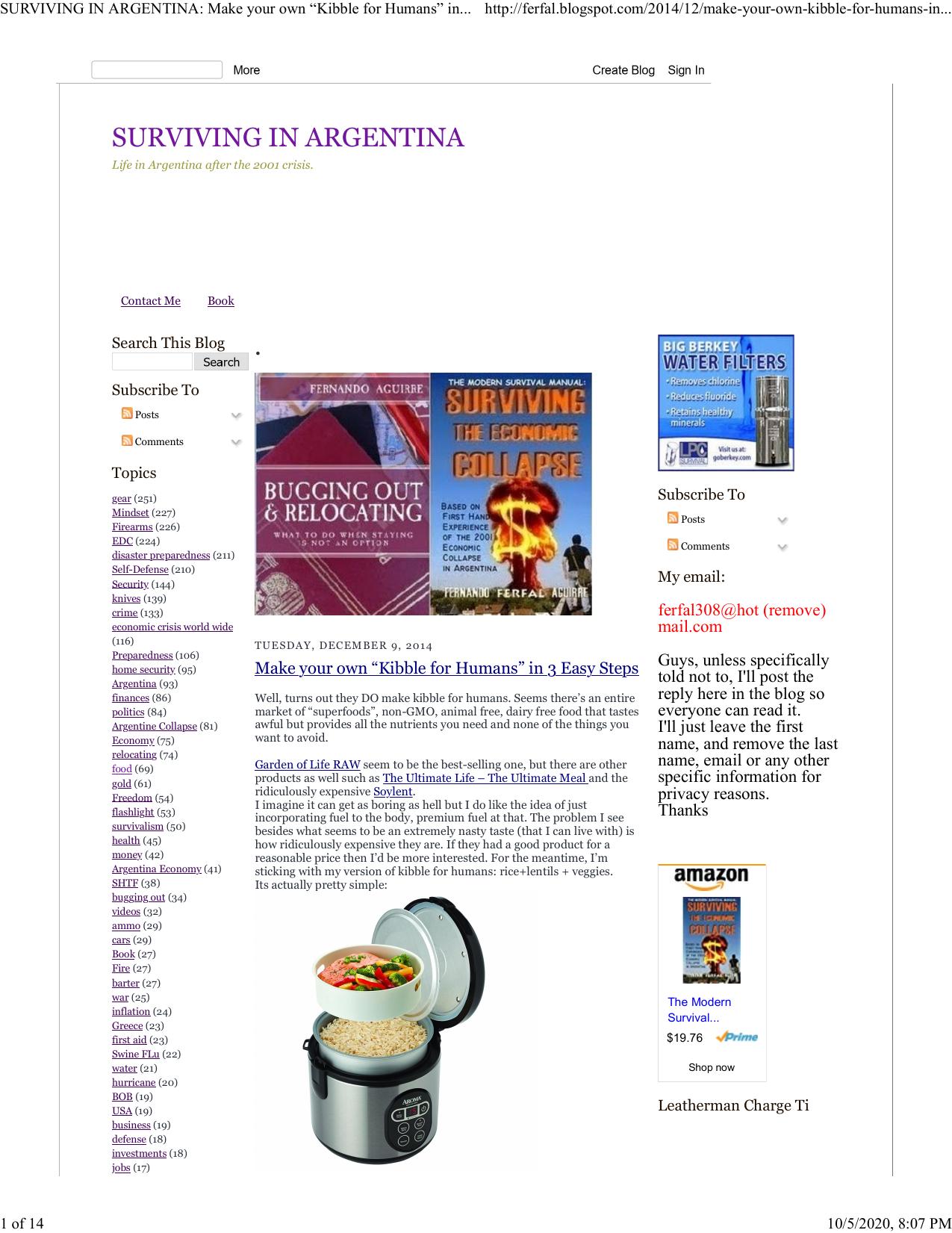 Preparedness-Make your own âKibble for Humansâ in 3 Easy Steps by Ferfal