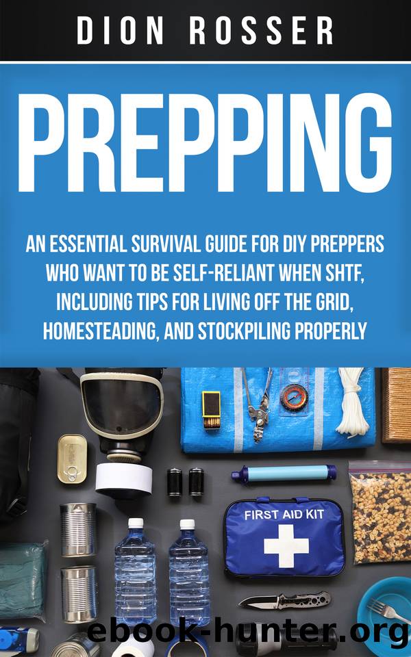 Prepping: An Essential Survival Guide for DIY Preppers Who Want to Be Self-Reliant When SHTF, Including Tips for Living Off the Grid, Homesteading, and Stockpiling Properly by Dion Rosser