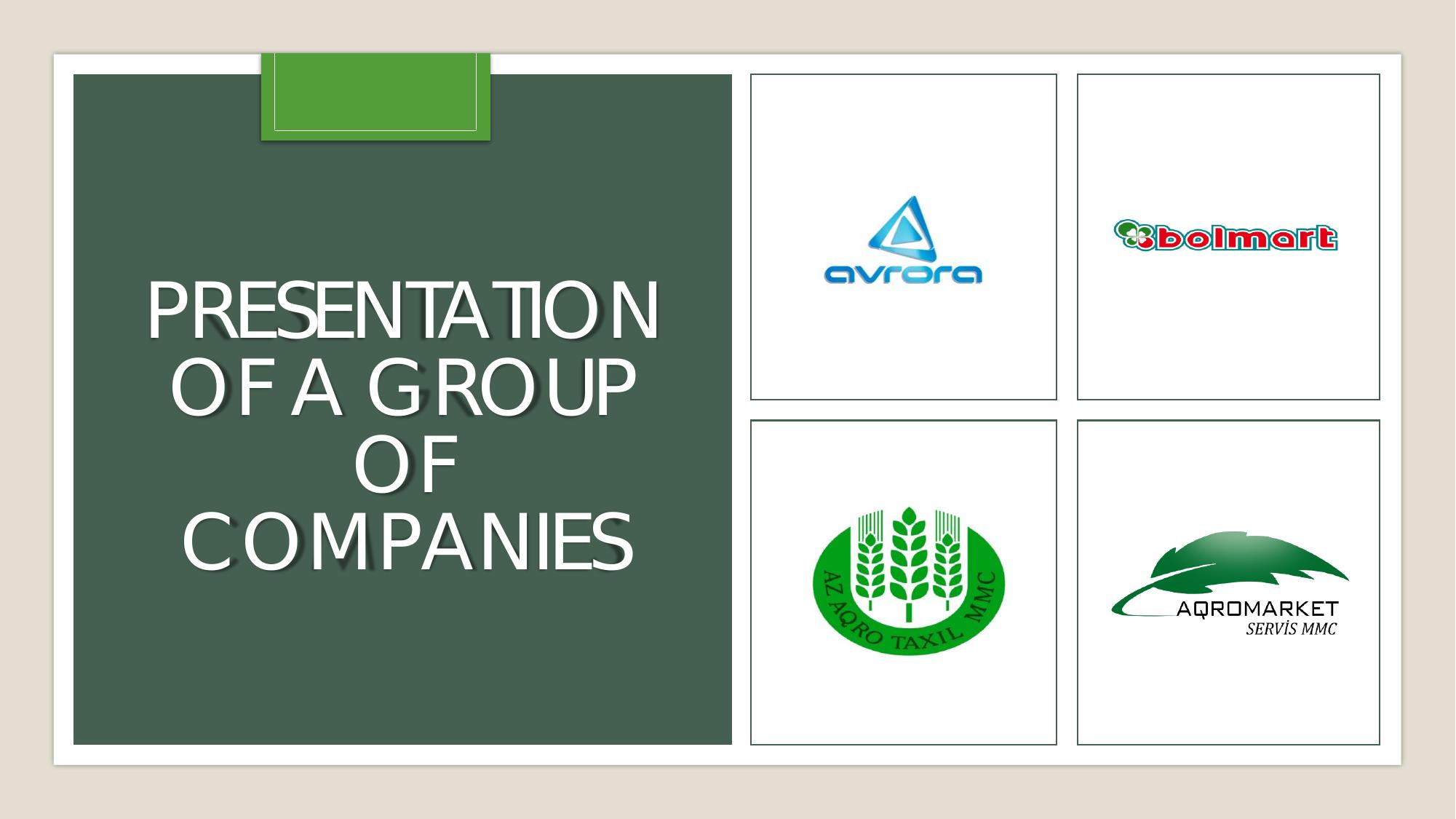Presentation of a Group of Companies by Unknown