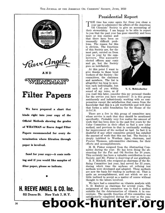 Presidential report by Unknown