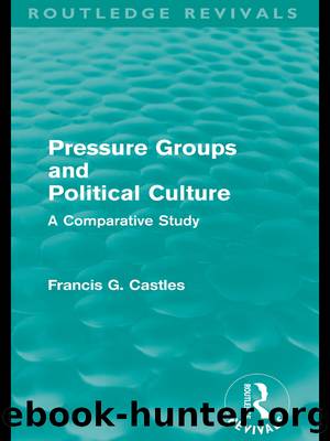 Pressure Groups and Political Culture (Routledge Revivals): A Comparative Study by Francis Castles