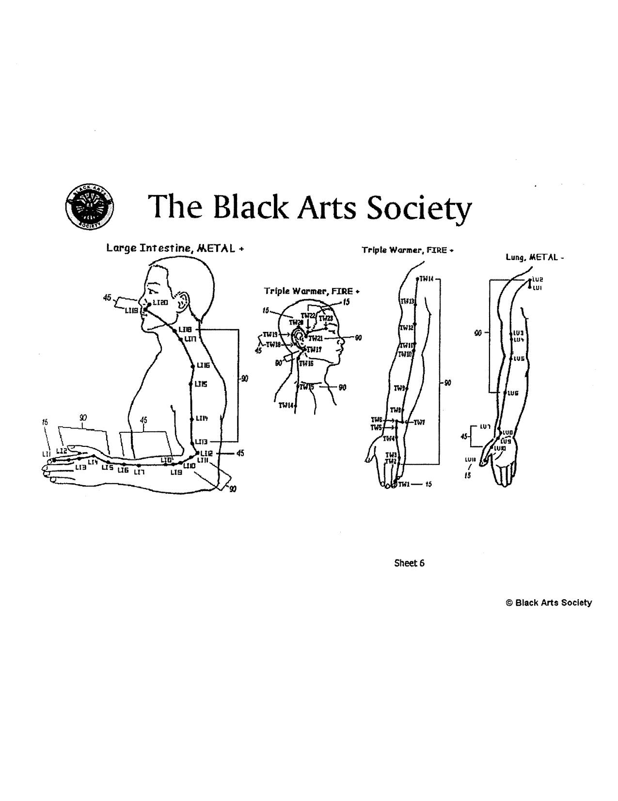 Pressure Point Charts by Black Arts Society