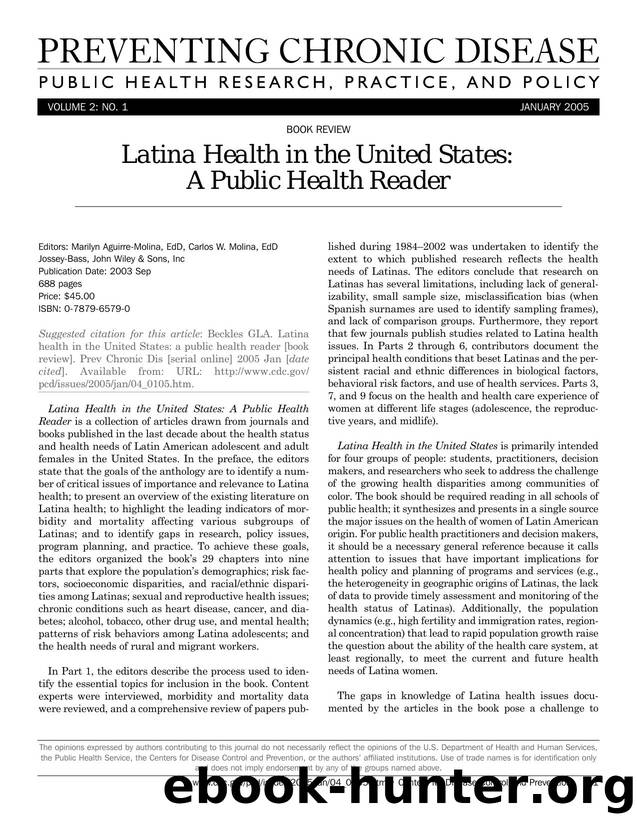 Preventing Chronic Disease by Gloria L.A. Beckles MD MSc for CDC