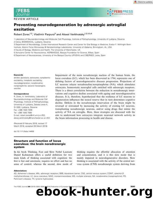 Preventing neurodegeneration by adrenergic astroglial excitation by Unknown