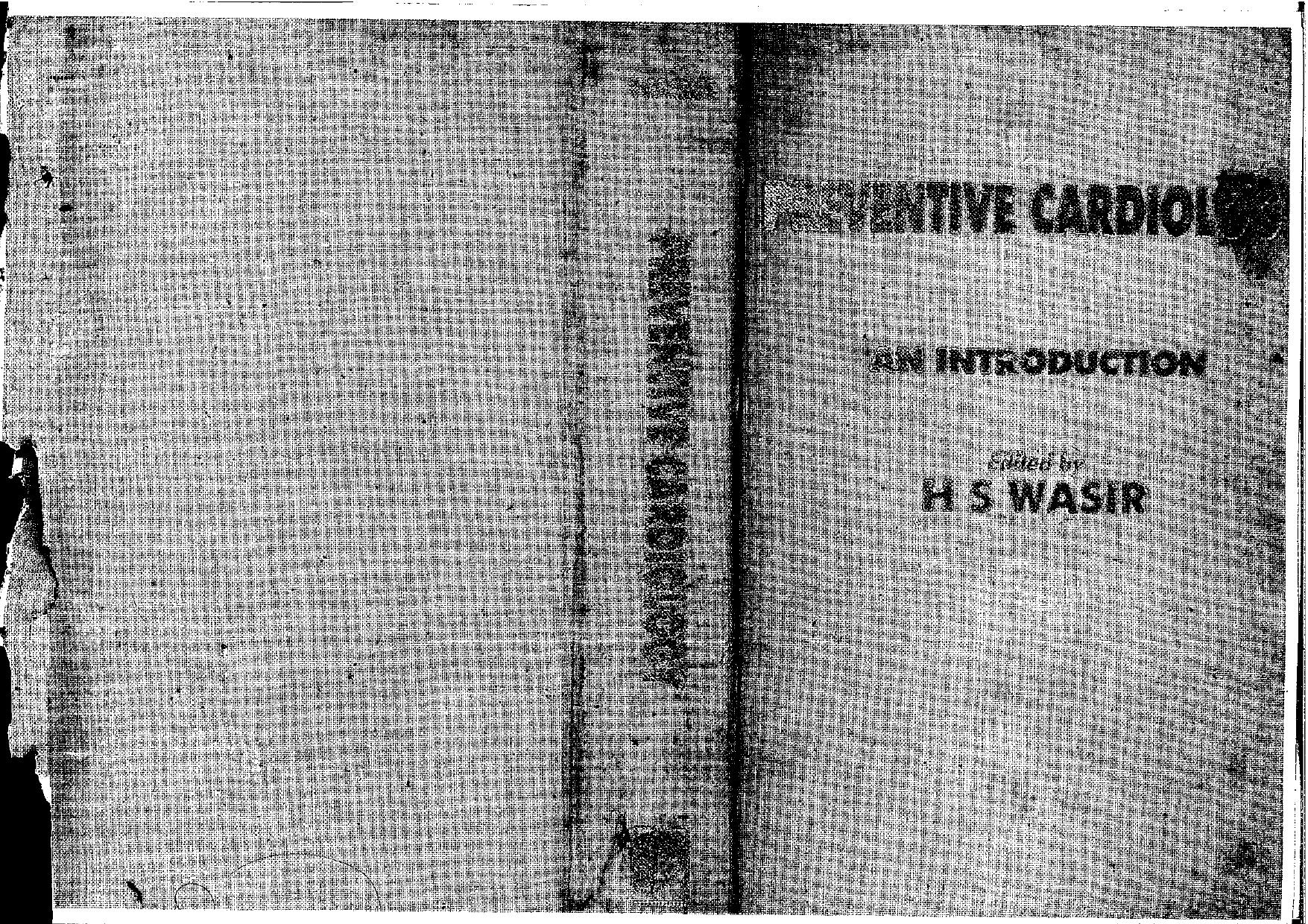 Preventive Cardiology : An Introduction by H S Wasir