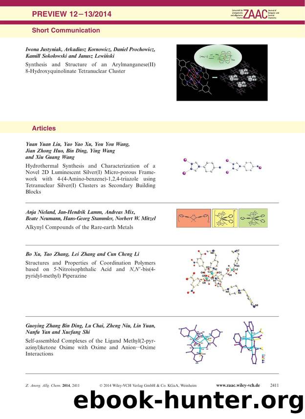 Preview: ZAAC  Journal of Inorganic and General Chemistry 12132014 by Unknown
