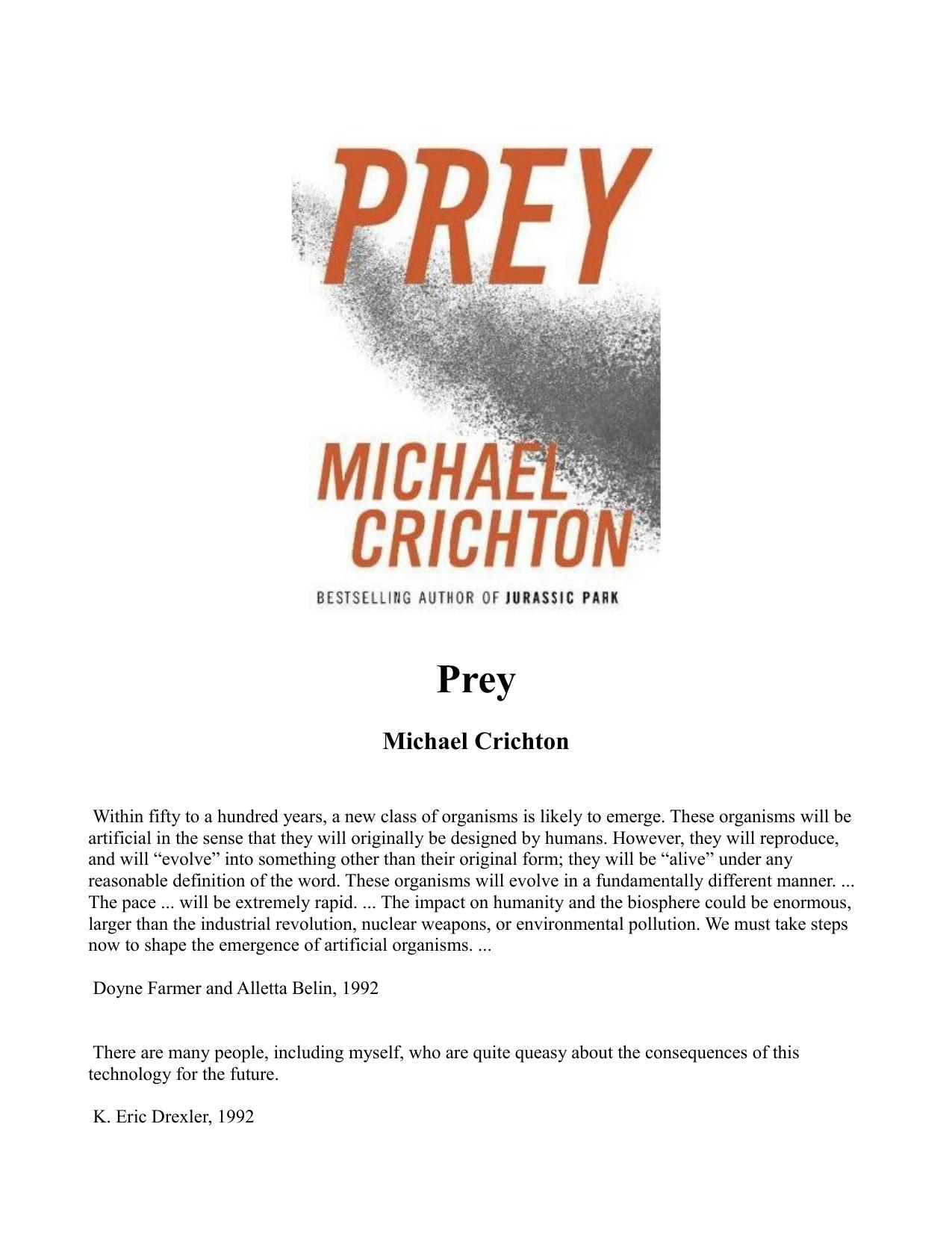 Prey by Michael Crichton