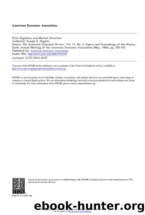 Price Rigidities and Market Structure by Price Rigidities & Market Structure