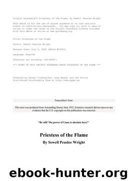 Priestess of the Flame by Sewell Peaslee Wright