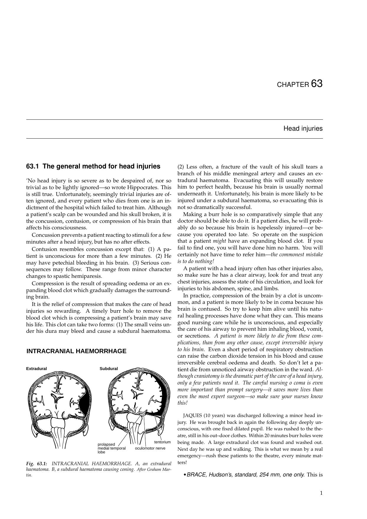 Primary Surgery, Chapter 63 - Head injuries by Thomas Egglseder