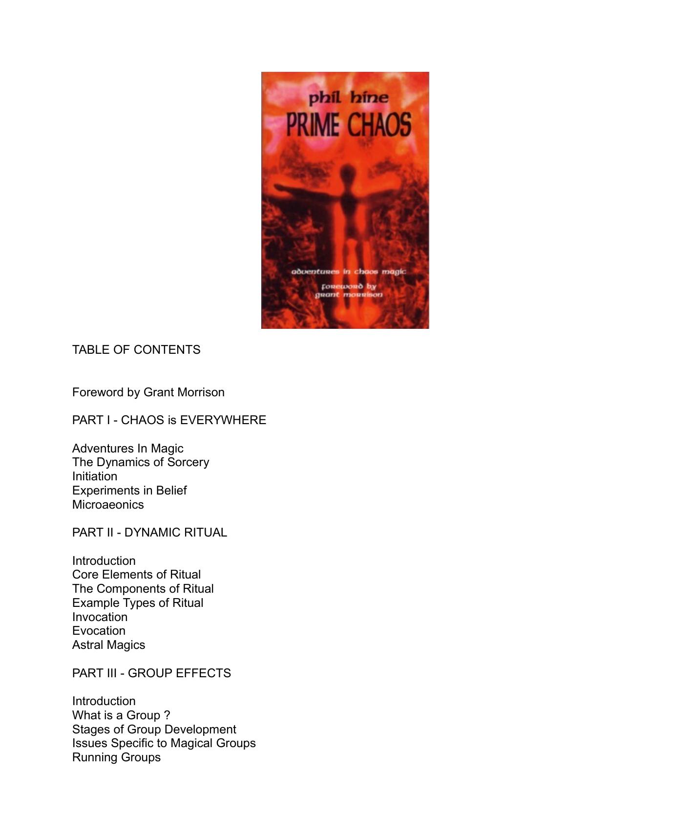 Prime Chaos: Adventures in Chaos Magic by Phil Hine