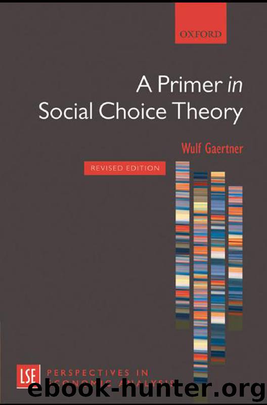 Primer in Social Choice Theory by Gaertner Wulf;