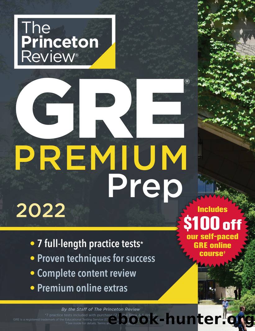 Princeton Review GRE Premium Prep, 2022 by The Princeton Review