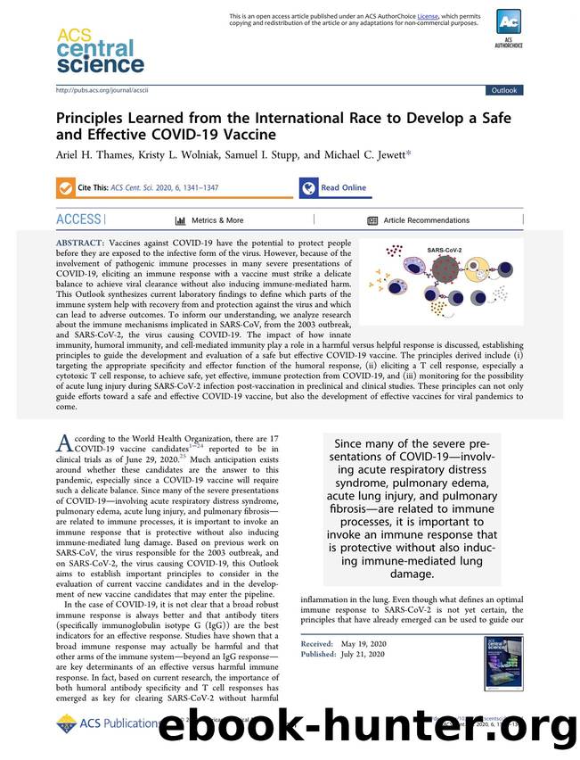 Principles Learned from the International Race to Develop a Safe and Effective COVID-19 Vaccine by unknow