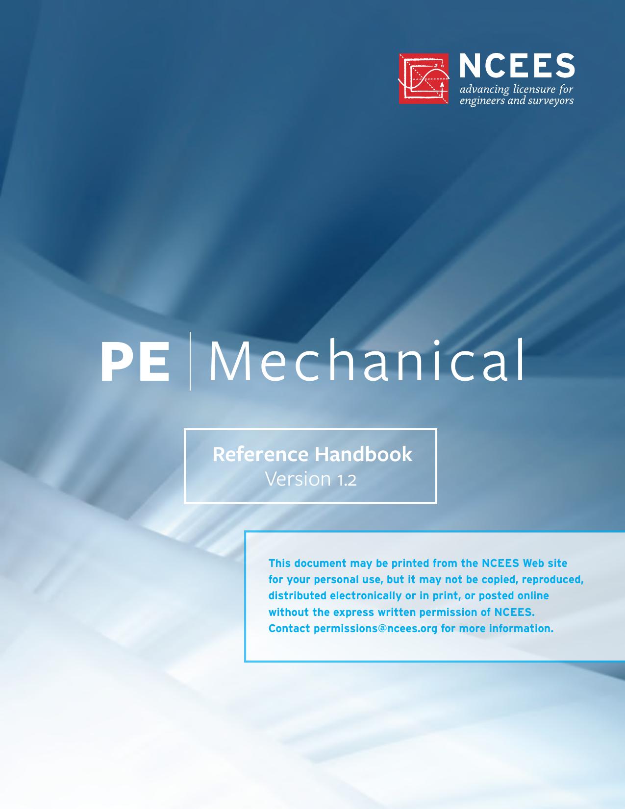 Principles and Practice of Engineering PE Mechanical Reference Handbook by National Council of Examiners for Engineering and Surveying (NCEES)