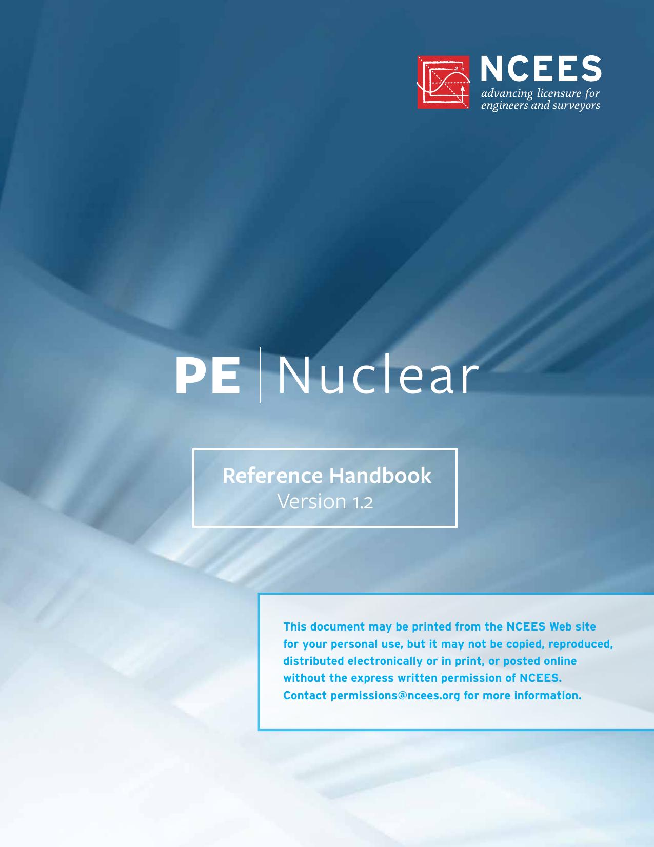 Principles and Practices of Engineering PE Nuclear Reference Handbook by National Council of Examiners for Engineering and Surveying (NCEES)