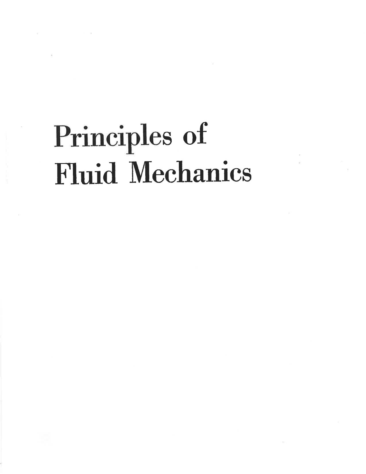 Principles of Fluid Mechanics by Wen-Hsiung Li Lam San-Hai