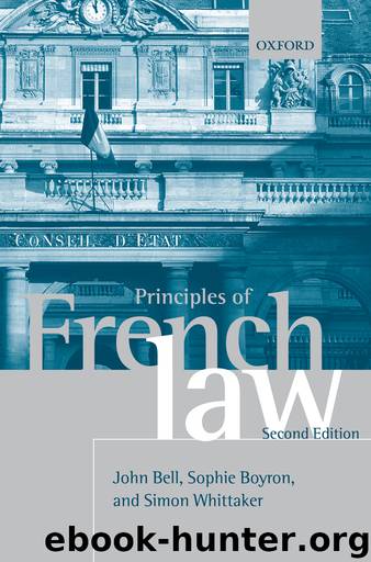 Principles of French Law by John Bell Sophie Boyron & Simon Whittaker