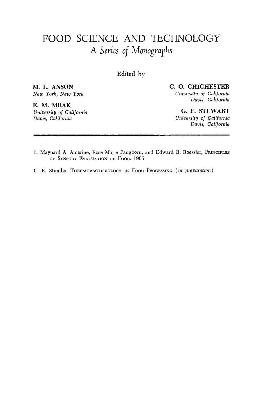 Principles of Sensory Evaluation of Food by unknow