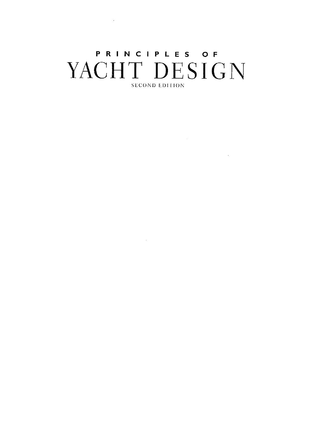 Principles of Yacht Design by Unknown