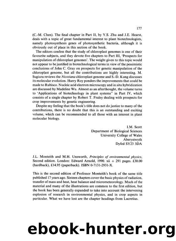 Principles of environmental physics by Unknown