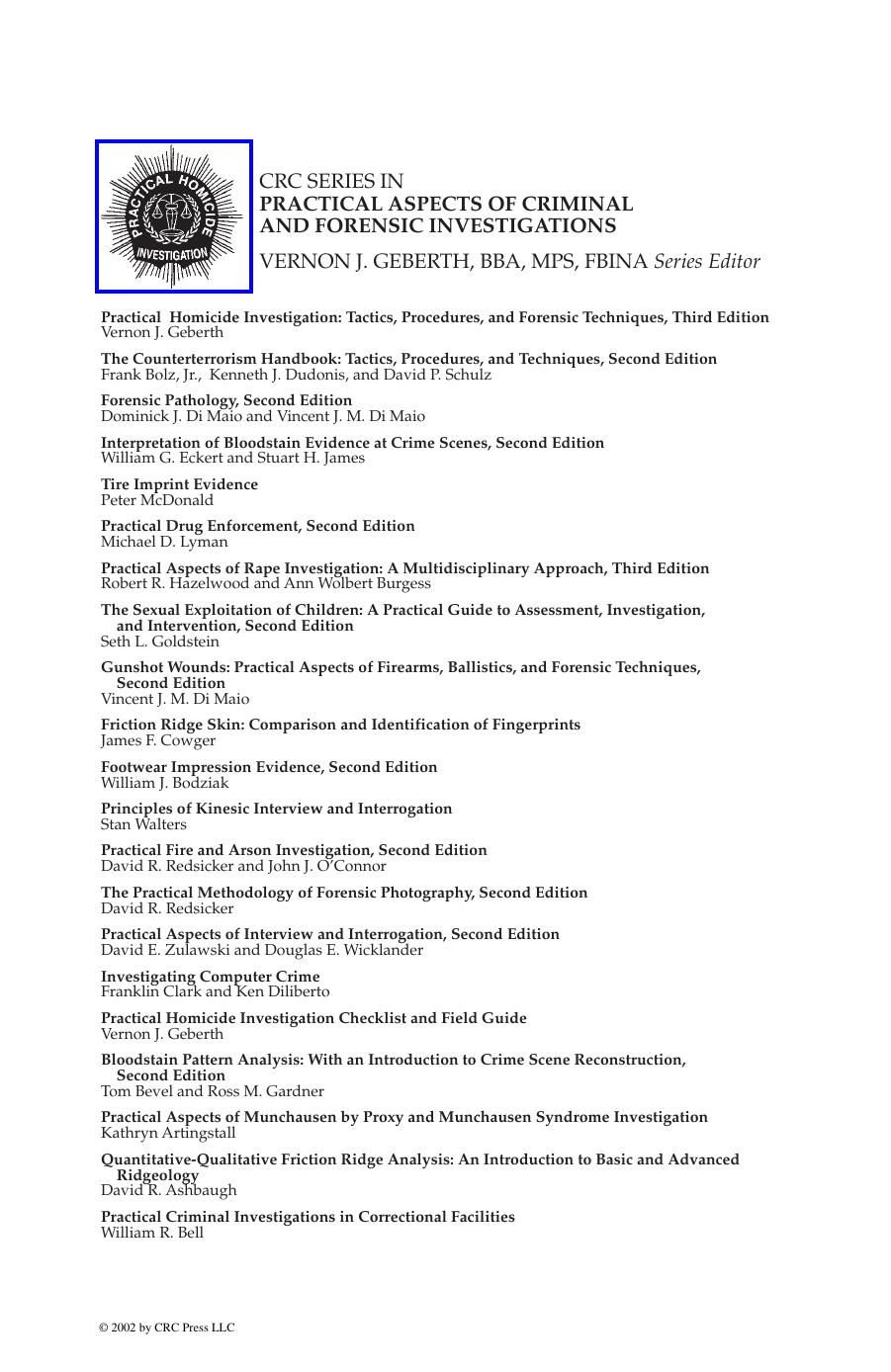 Principles of kinesic interview and interrogation by Stan B Walters