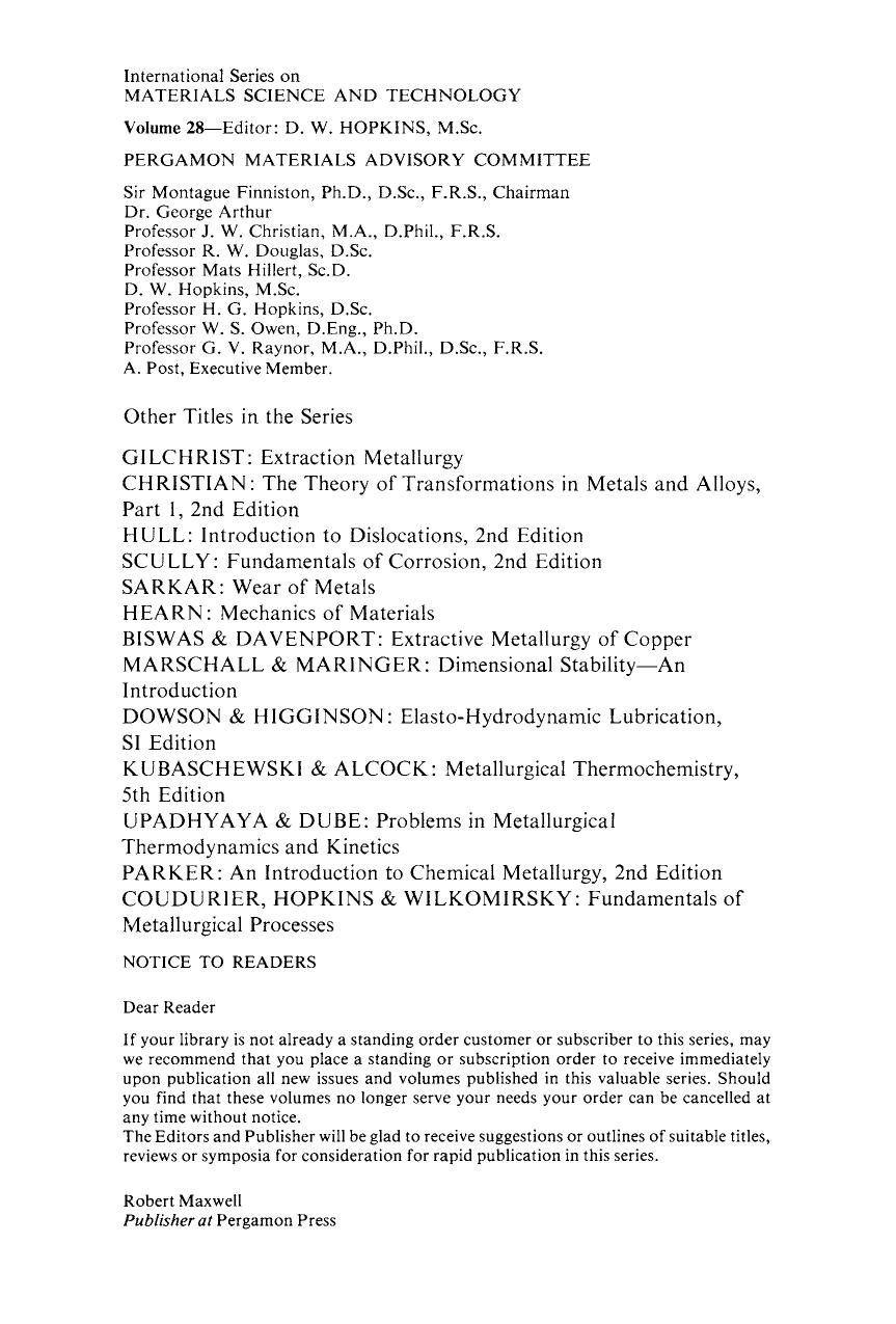 Principles of metal surface treatment and protection by D. R Gabe