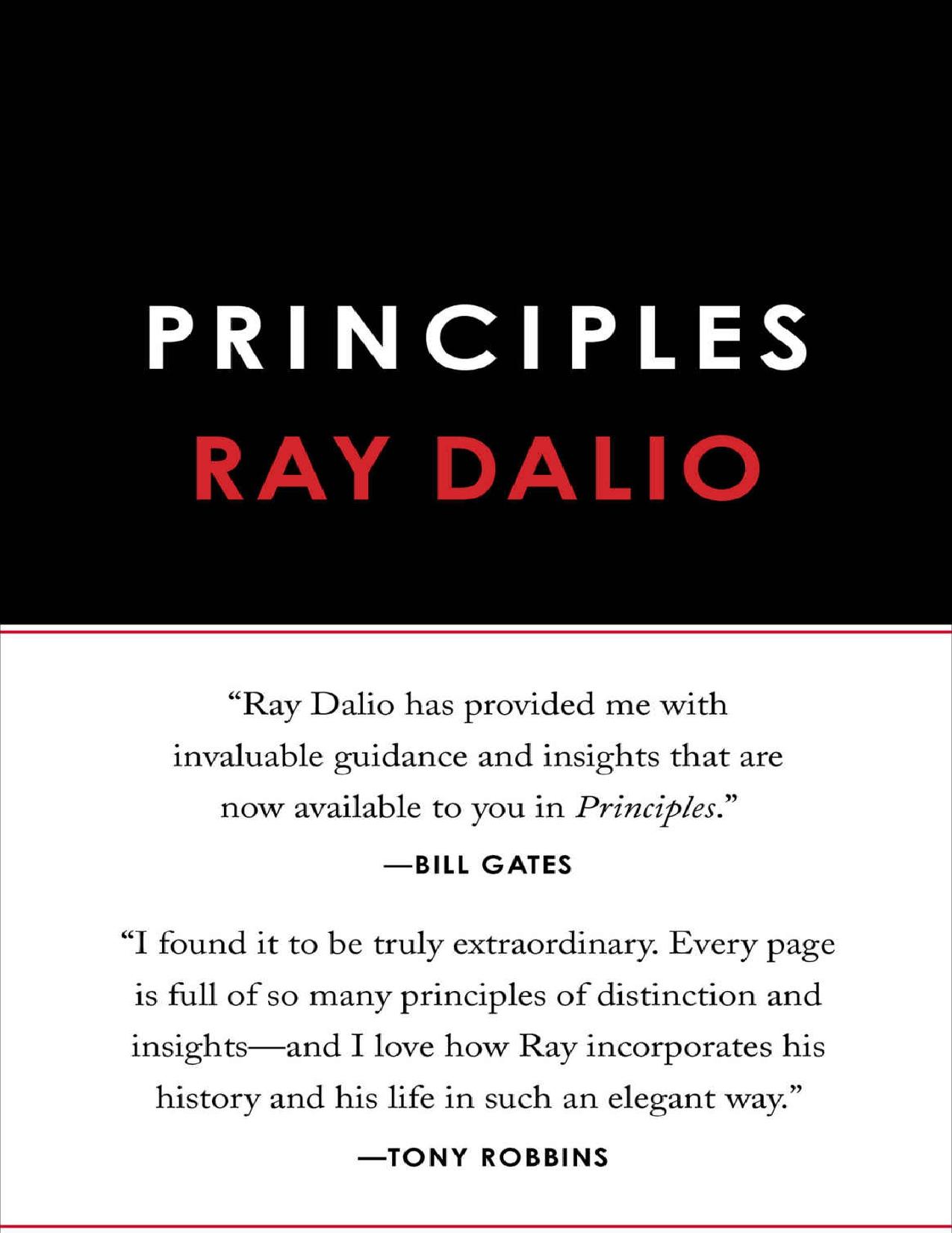 Principles: Life and Work by Ray Dalio