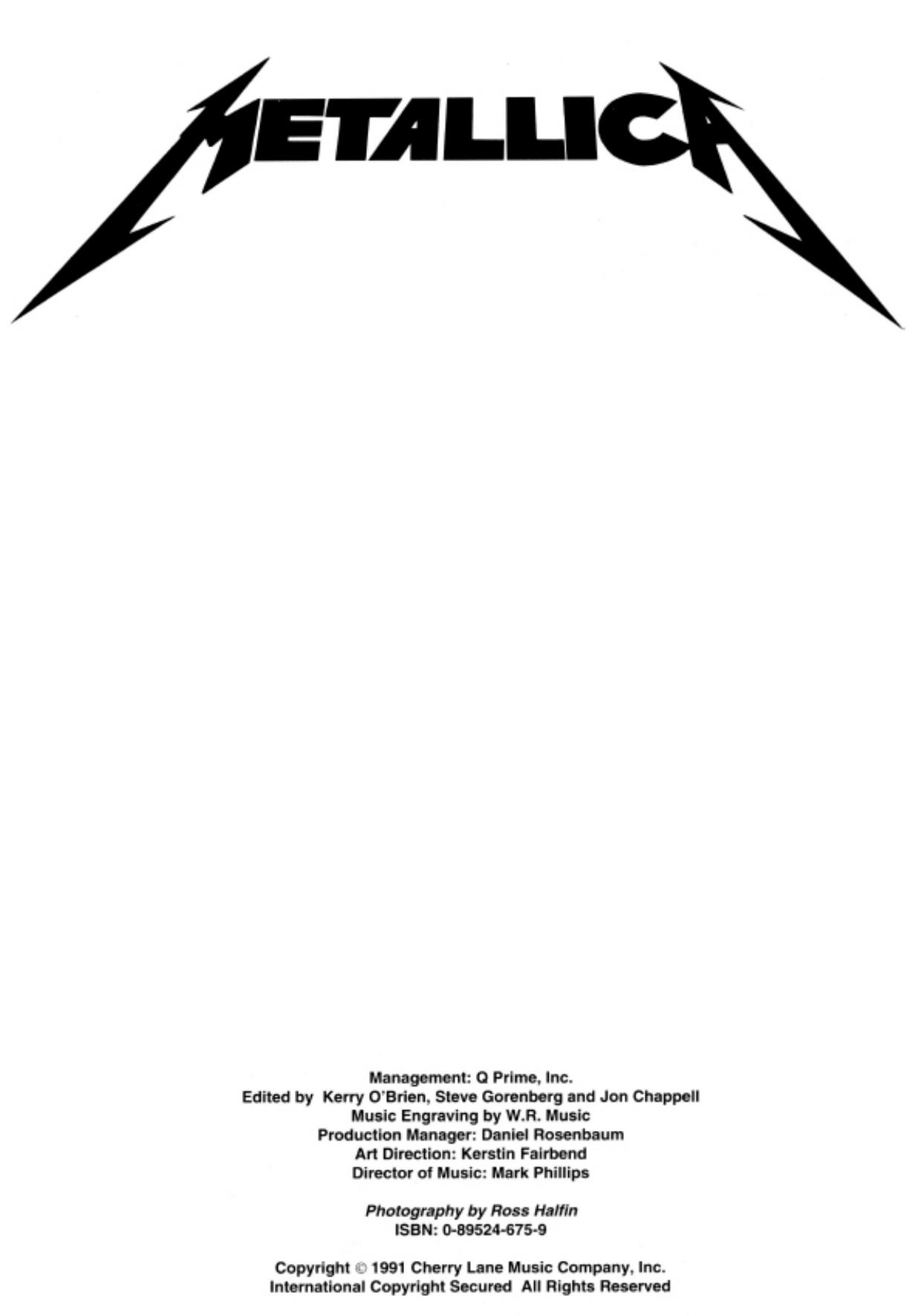 Print Document by Metallica (The Black Album)