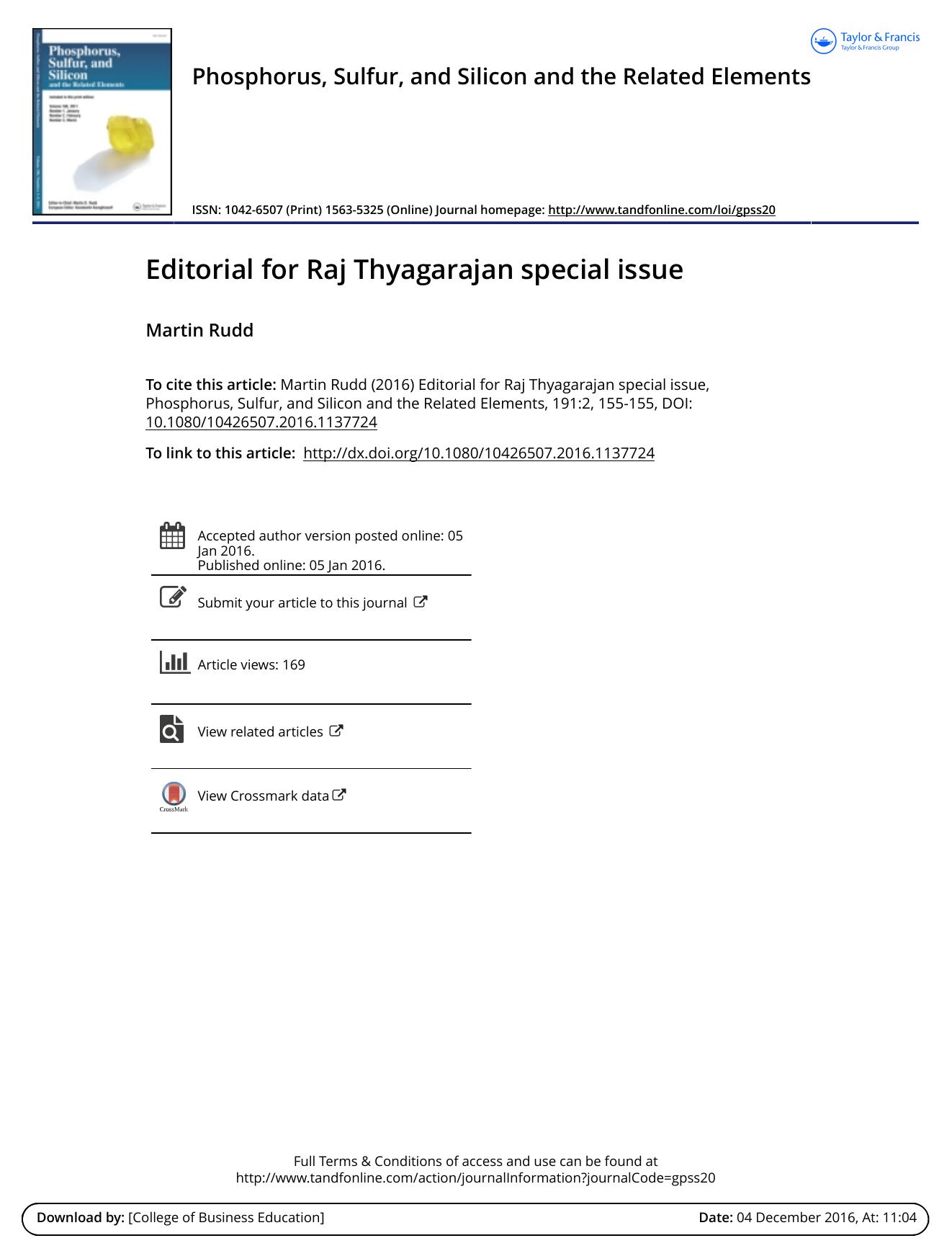 Print by Martin Rudd Editor-in-Chief