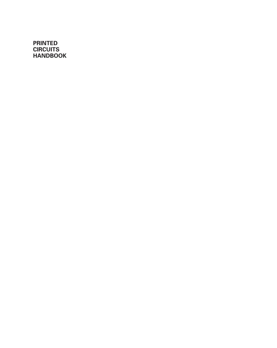 Printed circuits handbook by Coombs Clyde F