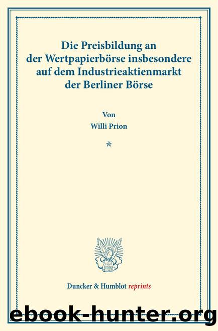 Prion by Duncker & Humblot reprints (9783428567874)