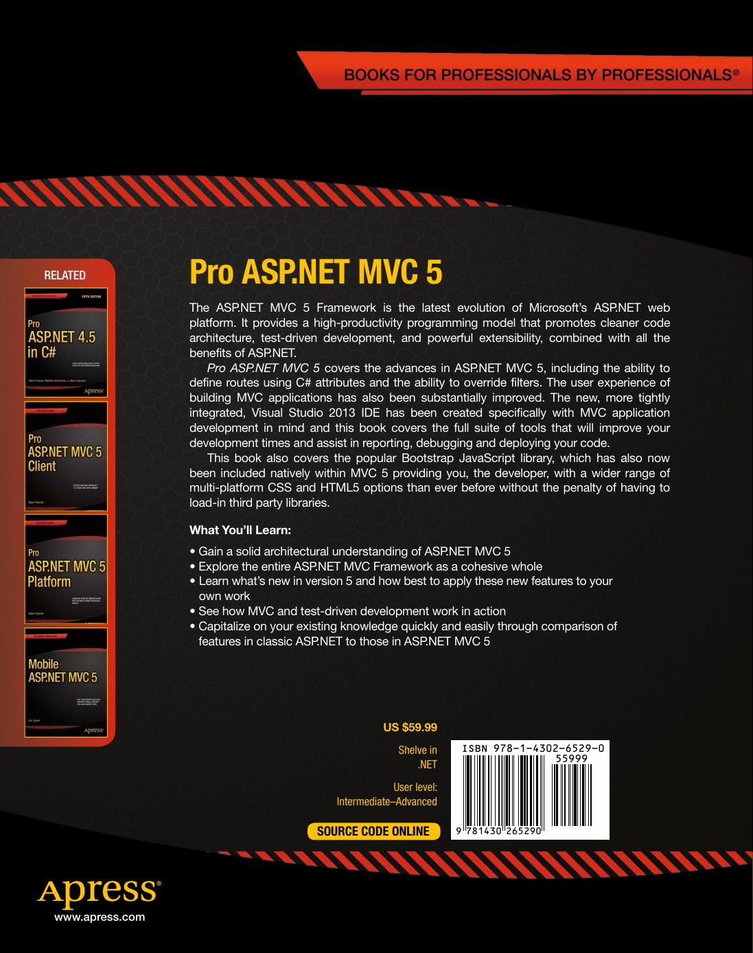 Pro ASP.NET MVC 5 by Adam Freeman